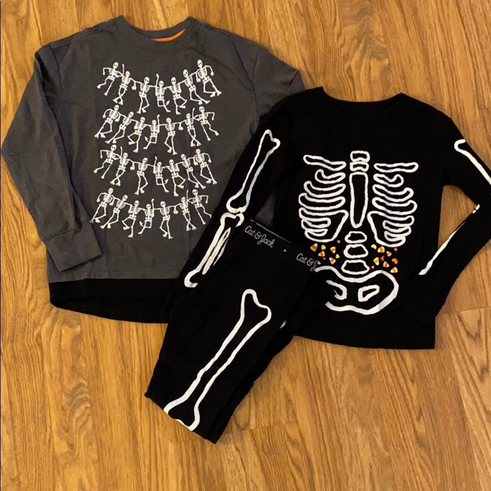 Cat & Jack Halloween shirt and pajamas small 6/7